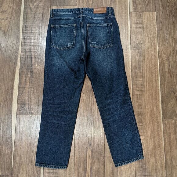 WON HUNDRED Women's High Rise Cropped Slightly Distressed Blue Jeans. Size 26. - Picture 3 of 6
